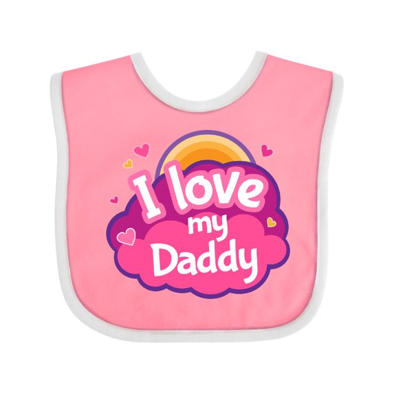 Inktastic I Love My Daddy Girls Girls Baby Bib