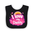 thumbnail image 1 of Inktastic I Love My Daddy Girls Girls Baby Bib, 1 of 4