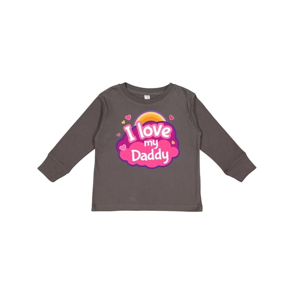 Inktastic I Love My Daddy Girls Girls Long Sleeve Toddler T-Shirt