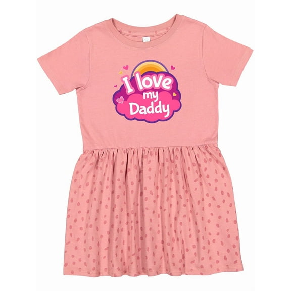 Inktastic I Love My Daddy Girls Girls Toddler Dress