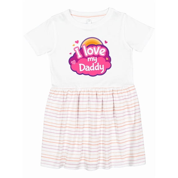 Inktastic I Love My Daddy Girls Girls Toddler Dress
