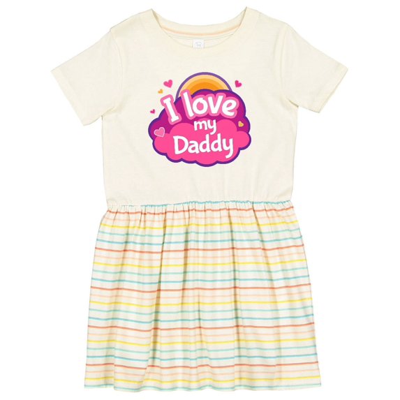 Inktastic I Love My Daddy Girls Girls Toddler Dress
