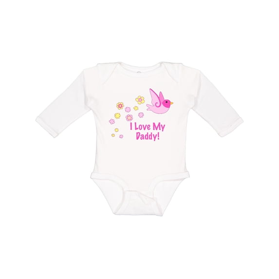 Inktastic I Love My Daddy Girls Long Sleeve Baby Bodysuit