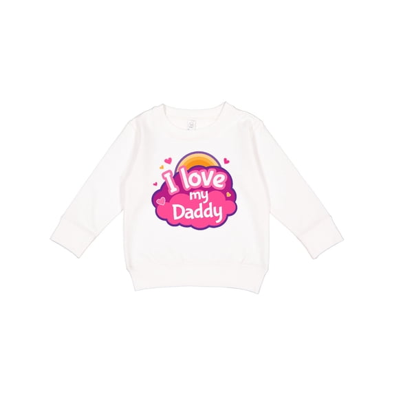 Inktastic I Love My Daddy Girls Toddler Sweatshirt