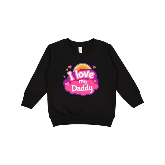 Inktastic I Love My Daddy Girls Toddler Sweatshirt