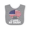 thumbnail image 1 of Inktastic I Love My Daddy Military Son Daughter Boys or Girls Baby Bib, 1 of 4