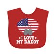 thumbnail image 1 of Inktastic I Love My Daddy Military Son Daughter Boys or Girls Baby Bib, 1 of 4