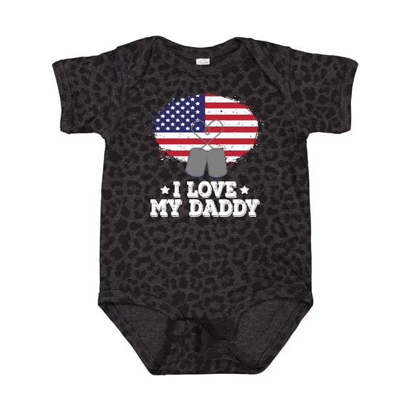 Inktastic I Love My Daddy Military Son Daughter Boys or Girls Baby Bodysuit