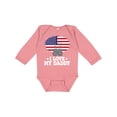 thumbnail image 1 of Inktastic I Love My Daddy Military Son Daughter Boys or Girls Long Sleeve Baby Bodysuit, 1 of 5