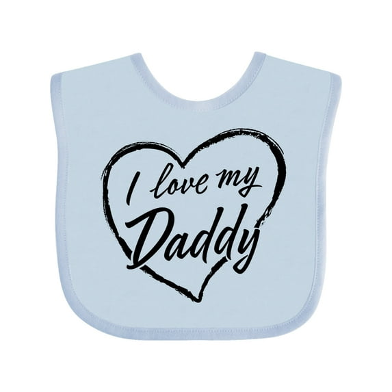 Inktastic I Love My Daddy in Black Chalk Heart Boys or Girls Baby Bib