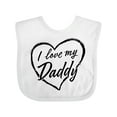 thumbnail image 1 of Inktastic I Love My Daddy in Black Chalk Heart Boys or Girls Baby Bib, 1 of 4