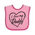 thumbnail image 1 of Inktastic I Love My Daddy in Black Chalk Heart Boys or Girls Baby Bib, 1 of 4