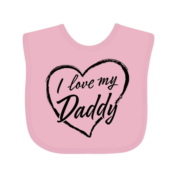 Inktastic I Love My Daddy in Black Chalk Heart Boys or Girls Baby Bib