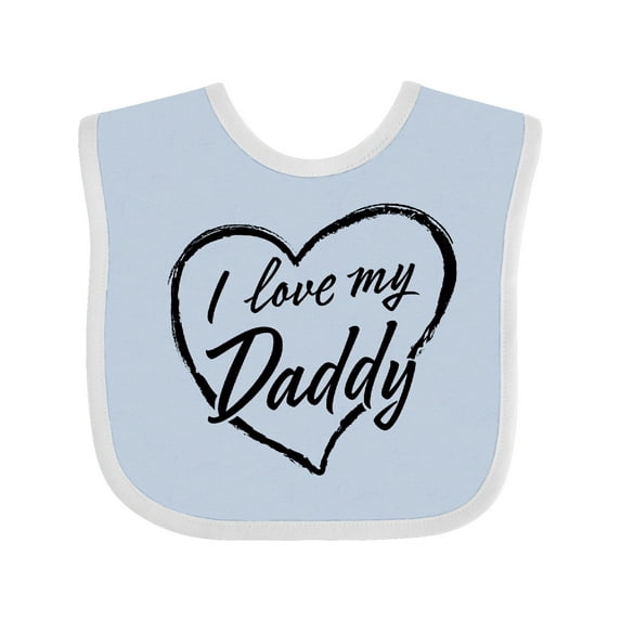 Inktastic I Love My Daddy in Black Chalk Heart Boys or Girls Baby Bib