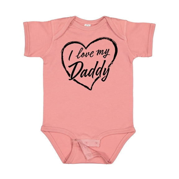 Inktastic I Love My Daddy in Black Chalk Heart Boys or Girls Baby Bodysuit