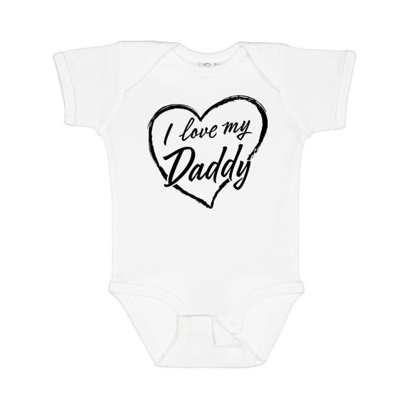 Inktastic I Love My Daddy in Black Chalk Heart Boys or Girls Baby Bodysuit