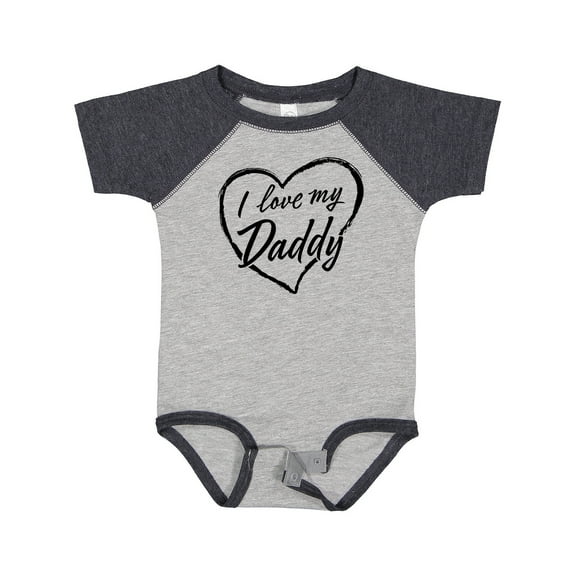 Inktastic I Love My Daddy in Black Chalk Heart Boys or Girls Baby Bodysuit