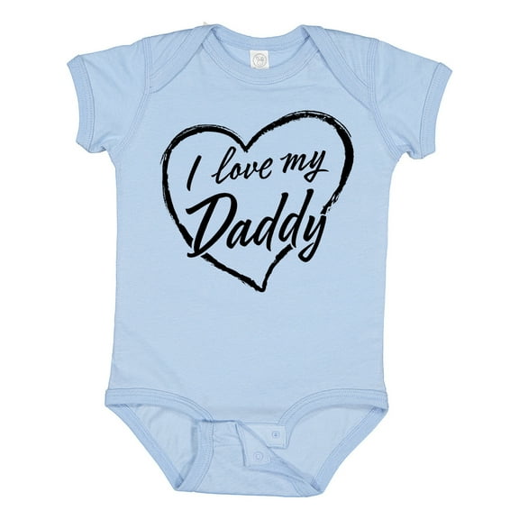 Inktastic I Love My Daddy in Black Chalk Heart Boys or Girls Baby Bodysuit