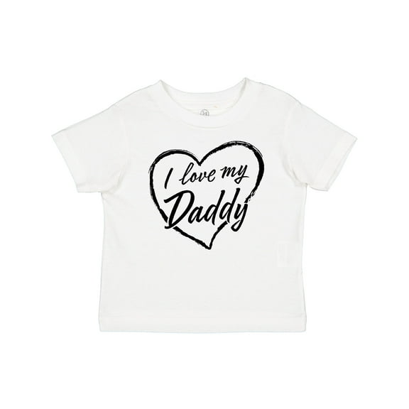 Inktastic I Love My Daddy in Black Chalk Heart Boys or Girls Baby T-Shirt