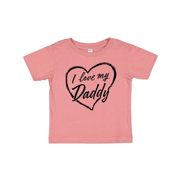Inktastic I Love My Daddy in Black Chalk Heart Boys or Girls Baby T-Shirt