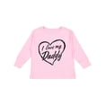 thumbnail image 1 of Inktastic I Love My Daddy in Black Chalk Heart Boys or Girls Long Sleeve Toddler T-Shirt, 1 of 5