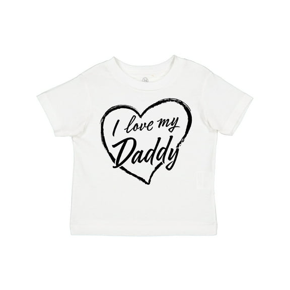 Inktastic I Love My Daddy in Black Chalk Heart Boys or Girls Toddler T-Shirt