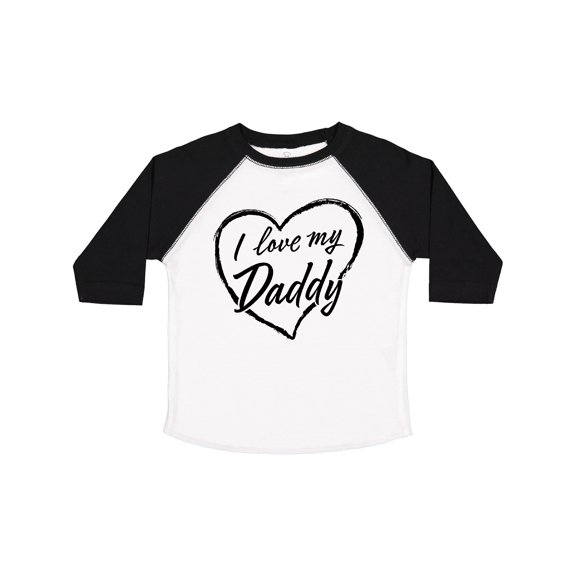 Inktastic I Love My Daddy in Black Chalk Heart Boys or Girls Toddler T-Shirt