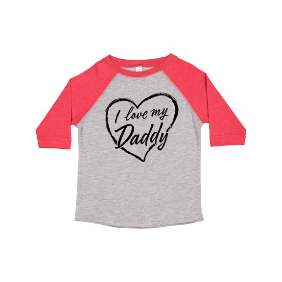 Inktastic I Love My Daddy in Black Chalk Heart Boys or Girls Toddler T-Shirt