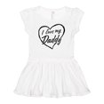 thumbnail image 1 of Inktastic I Love My Daddy in Black Chalk Heart Girls Baby Dress, 1 of 5