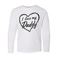 thumbnail image 1 of Inktastic I Love My Daddy in Black Chalk Heart Long Sleeve Youth T-Shirt, 1 of 5