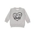 thumbnail image 1 of Inktastic I Love My Daddy in Black Chalk Heart Toddler Sweatshirt, 1 of 4