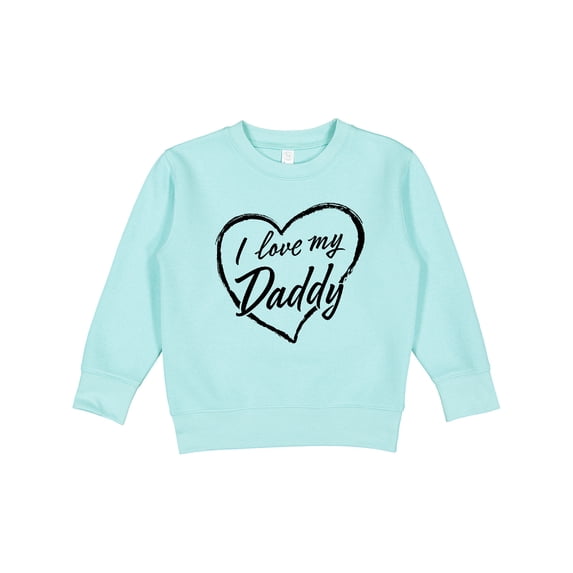 Inktastic I Love My Daddy in Black Chalk Heart Toddler Sweatshirt