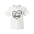 thumbnail image 1 of Inktastic I Love My Daddy in Black Chalk Heart Youth T-Shirt, 1 of 5