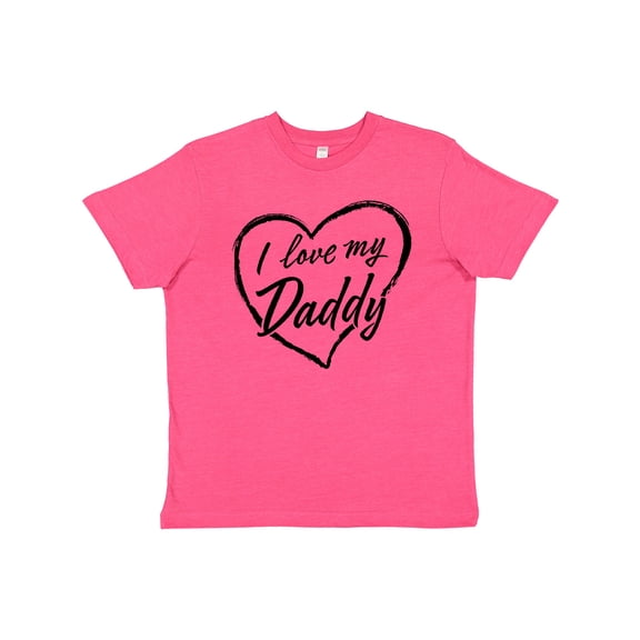 Inktastic I Love My Daddy in Black Chalk Heart Youth T-Shirt