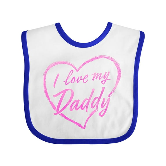 Inktastic I Love My Daddy in Pink Chalk Heart Boys or Girls Baby Bib