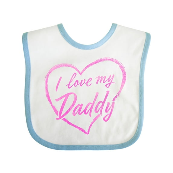 Inktastic I Love My Daddy in Pink Chalk Heart Boys or Girls Baby Bib
