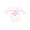 thumbnail image 1 of Inktastic I Love My Daddy in Pink Chalk Heart Boys or Girls Long Sleeve Baby Bodysuit, 1 of 5