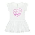 thumbnail image 1 of Inktastic I Love My Daddy in Pink Chalk Heart Girls Toddler Dress, 1 of 5