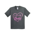 thumbnail image 1 of Inktastic I Love My Daddy in Pink Chalk Heart Youth T-Shirt, 1 of 5