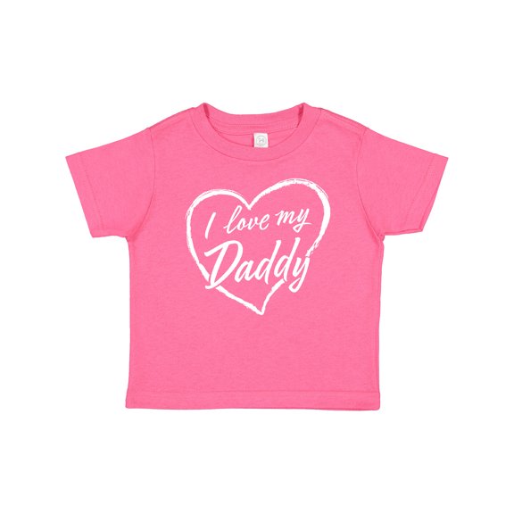 Inktastic I Love My Daddy in White Chalk Heart Boys or Girls Baby T-Shirt