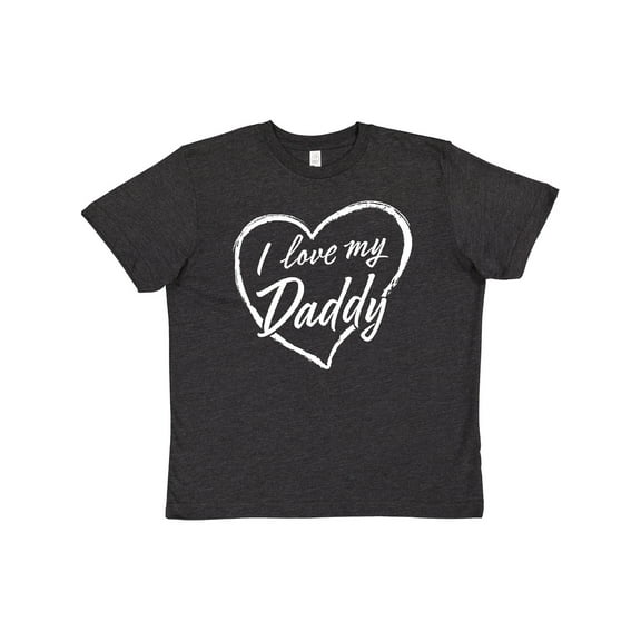 Inktastic I Love My Daddy in White Chalk Heart Youth T-Shirt