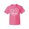 thumbnail image 1 of Inktastic I Love My Daddy in White Chalk Heart Youth T-Shirt, 1 of 5
