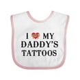 thumbnail image 1 of Inktastic I Love My Daddy's Tattoos Boys or Girls Baby Bib, 1 of 4