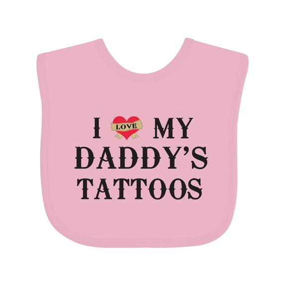 Inktastic I Love My Daddy's Tattoos Boys or Girls Baby Bib