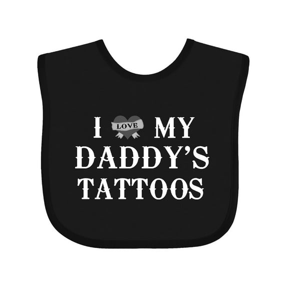 Inktastic I Love My Daddy's Tattoos Boys or Girls Baby Bib