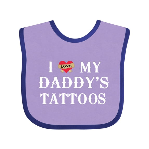 Inktastic I Love My Daddy's Tattoos Boys or Girls Baby Bib