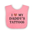 thumbnail image 1 of Inktastic I Love My Daddy's Tattoos Boys or Girls Baby Bib, 1 of 4