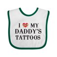 thumbnail image 1 of Inktastic I Love My Daddy's Tattoos Boys or Girls Baby Bib, 1 of 4