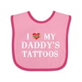 thumbnail image 1 of Inktastic I Love My Daddy's Tattoos Boys or Girls Baby Bib, 1 of 4