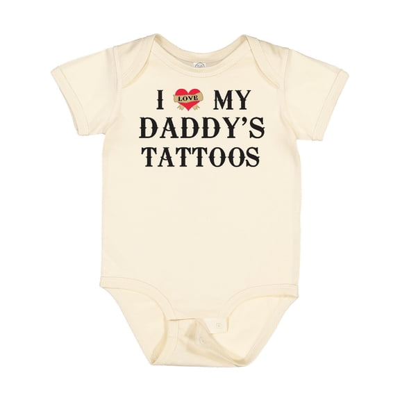 Inktastic I Love My Daddy's Tattoos Boys or Girls Baby Bodysuit